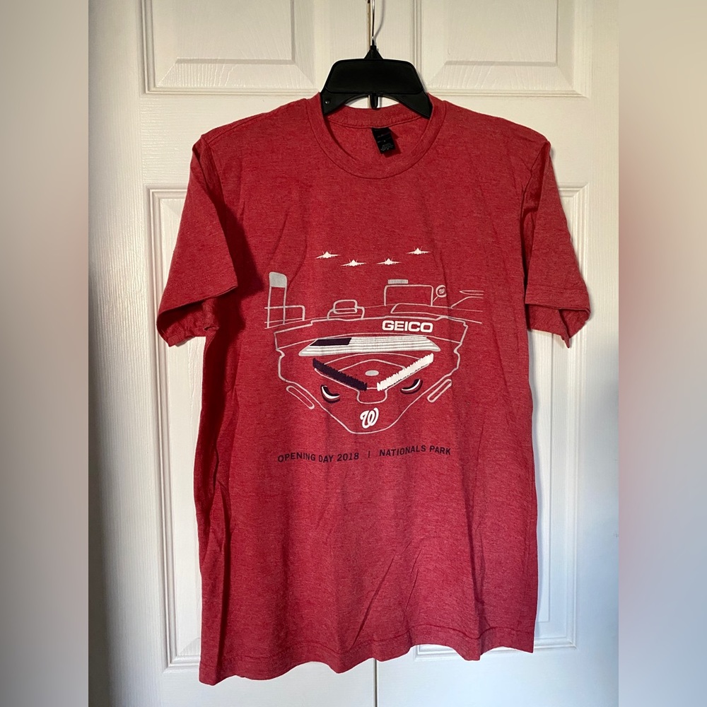 Geico Tultex Washington Nationals 2018 Opening Day T-Shirt Unisex Medium